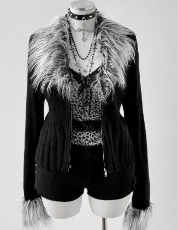 
						Jacheta SHEIN CURVE, negru