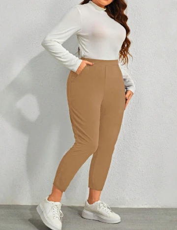 Pantaloni Emery Rose Curve, maro