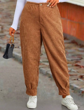 
						Pantaloni SHEIN CURVE, maro