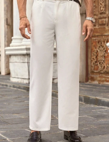 Pantaloni SHEIN, alb