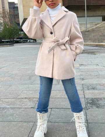 
						Palton Shein Kids, crem