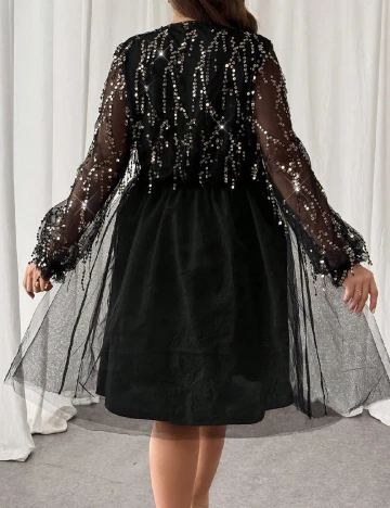 Rochie medie SHEIN CURVE, negru