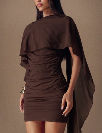 Rochie scurta SHEIN, maro