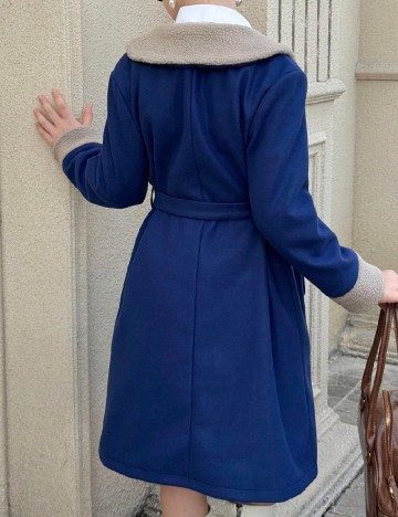 Palton Shein Kids, albastru