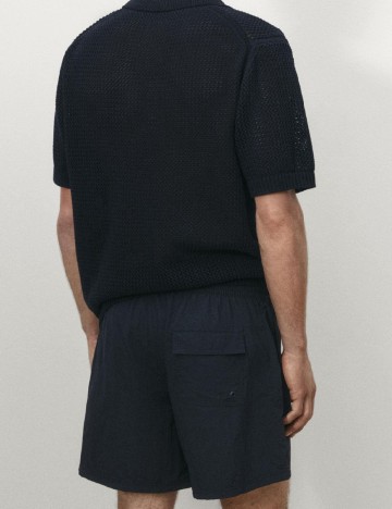 Pantaloni scurti Massimo Dutti, bleumarin