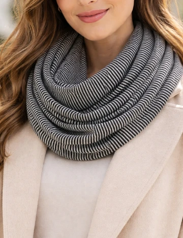 Esarfa circulara Pull&Bear, gri