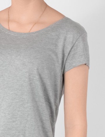 Tricou Pieces, gri, XS