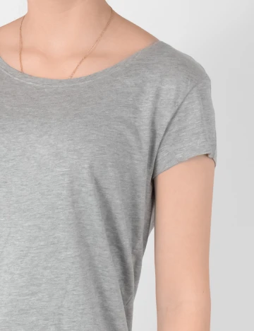 Tricou Pieces, gri, XS