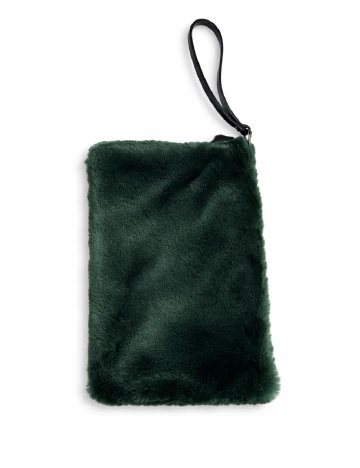 Geanta Pull&Bear, verde inchis