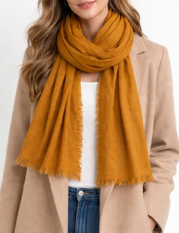 Esarfa Pull&Bear, mustar