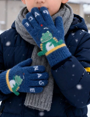 Manusi Shein Kids, albastru