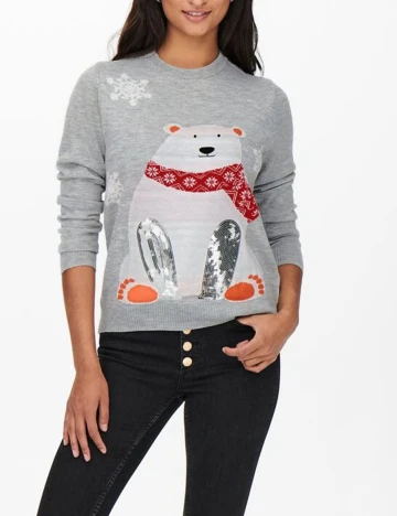 Pulover Only, gri, M