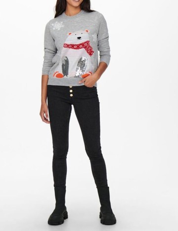 Pulover Only, gri, M