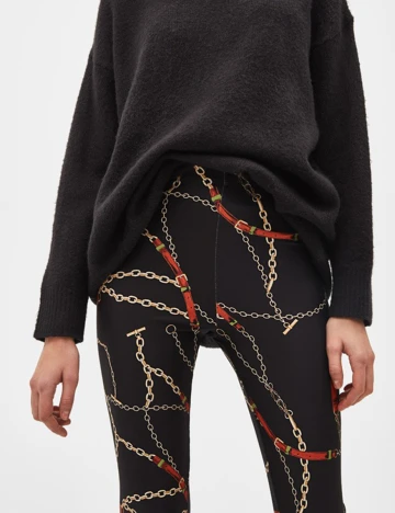 Colanti Bershka, negru Negru