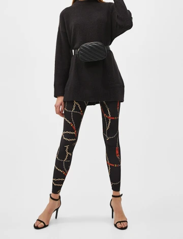 Colanti Bershka, negru Negru