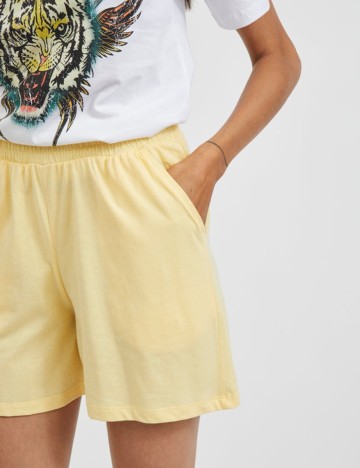 Pantaloni scurti Vila, galben, XS