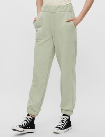 Pantaloni Pieces, verde, M