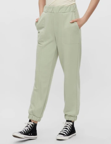 Pantaloni Pieces, verde, M