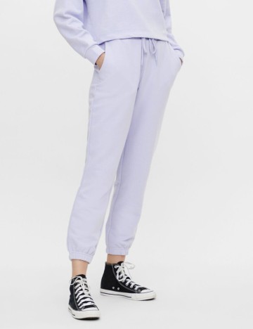 Pantaloni Pieces, mov, L