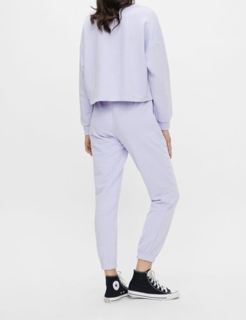 Pantaloni Pieces, mov, L
