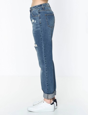 Blugi Pieces, albastru denim, M