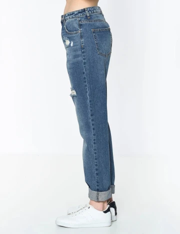 Blugi Pieces, albastru denim, M