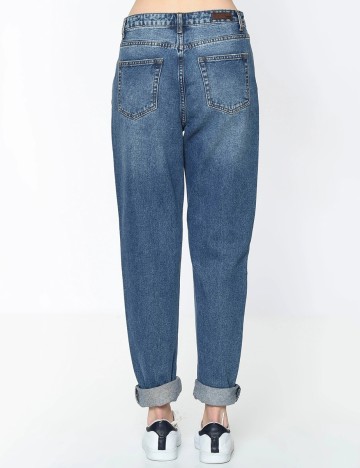 Blugi Pieces, albastru denim, M
