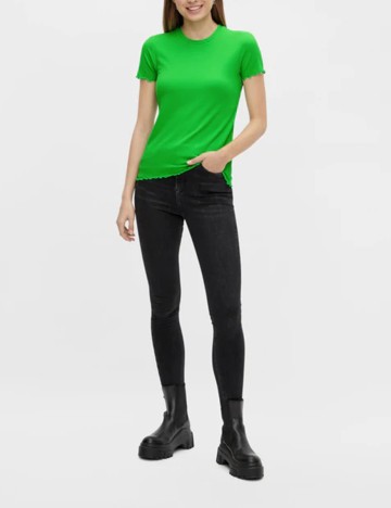 Tricou Pieces, verde, XS