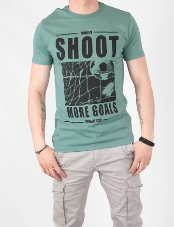 Tricou Tom Tailor, verde, M