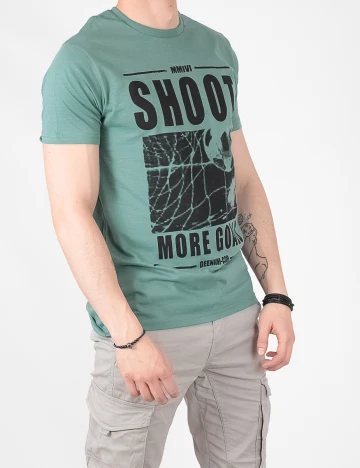 Tricou Tom Tailor, verde, M