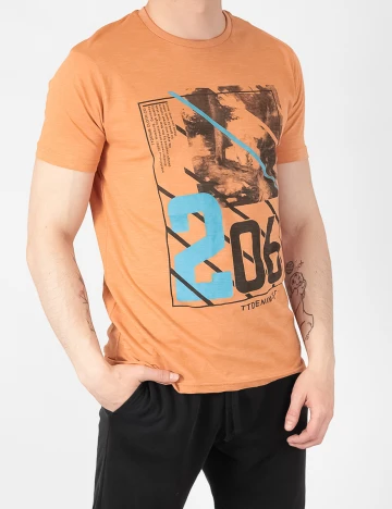 Tricou Tom Tailor, portocaliu, M