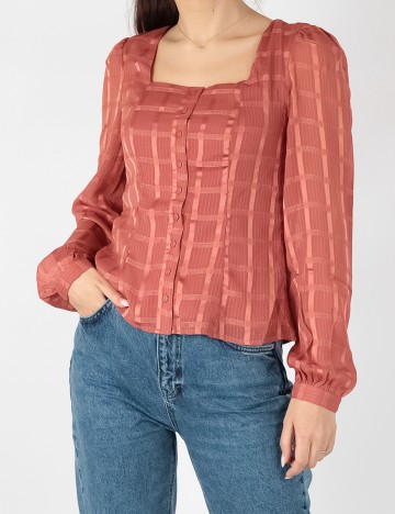 Camasa Vero Moda, roz pudra inchis, S