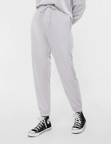 Pantaloni Pieces, mov, M