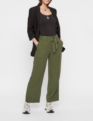 Pantaloni Pieces, verde, S