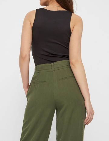 Pantaloni Pieces, verde, S