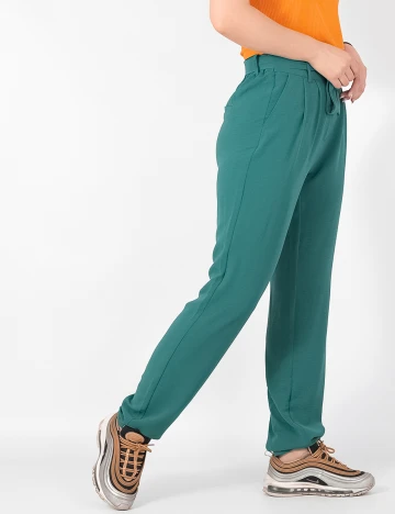 Pantaloni Jacqueline de Yong, verde, 38