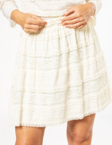 Fusta Pieces, alb, M