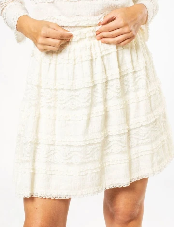 Fusta Pieces, alb, M