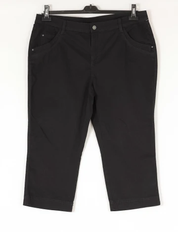 Pantaloni Trei Sferturi C&A, negru, 44