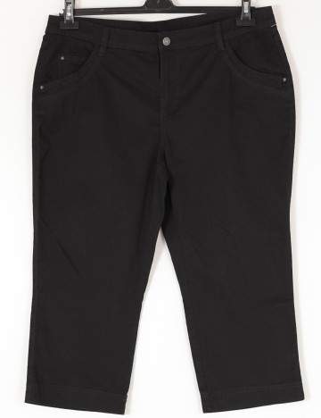 Pantaloni Trei Sferturi C&A, negru, 44