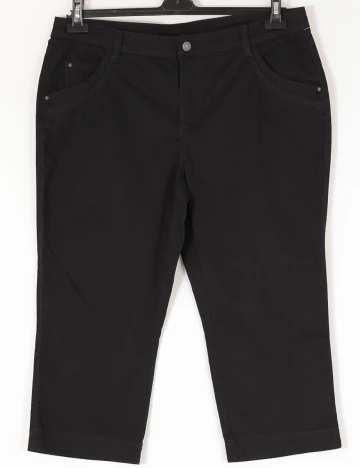 Pantaloni Trei Sferturi C&A, negru, 44