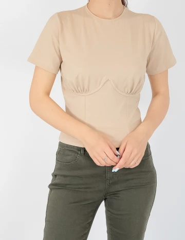 Bluza Pieces, bej, M