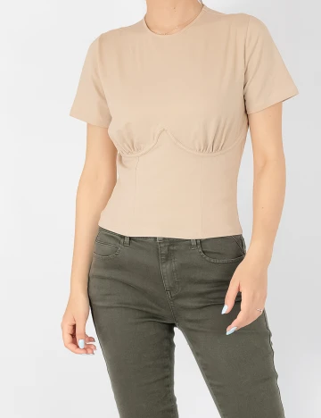 Bluza Pieces, bej, M