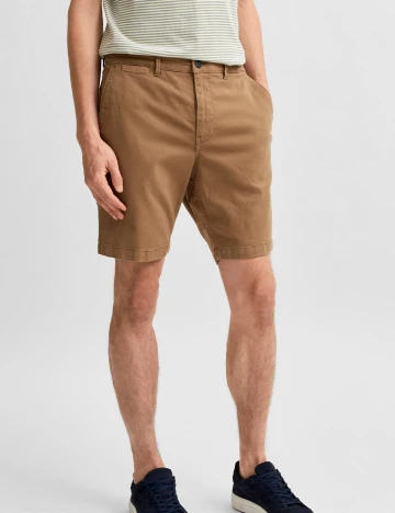 Pantaloni scurti Selected, maro, M