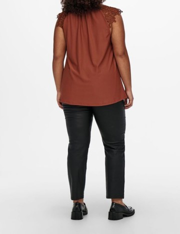 Bluza Only Carmakoma, caramiziu, 46/48