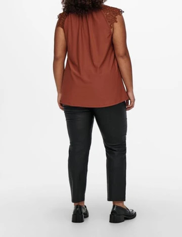 Bluza Only Carmakoma, caramiziu, 46/48