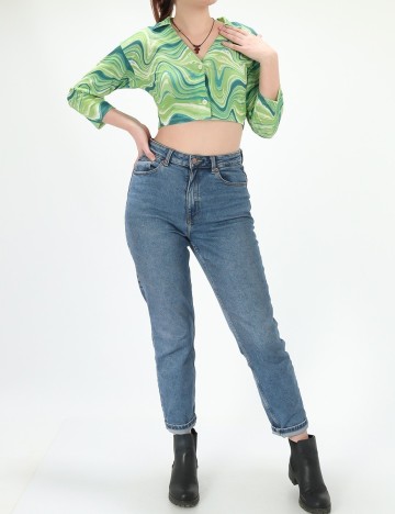 Top Neon&Nylon, verde, S
