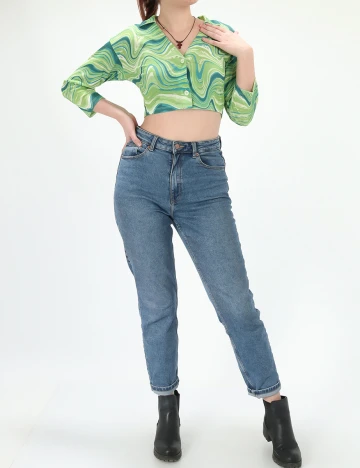 Top Neon&Nylon, verde, S