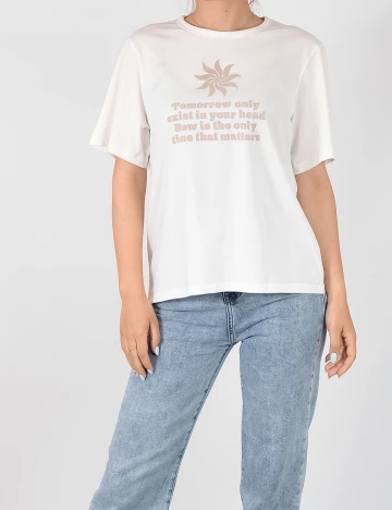 Tricou Jacqueline de Yong, alb, M