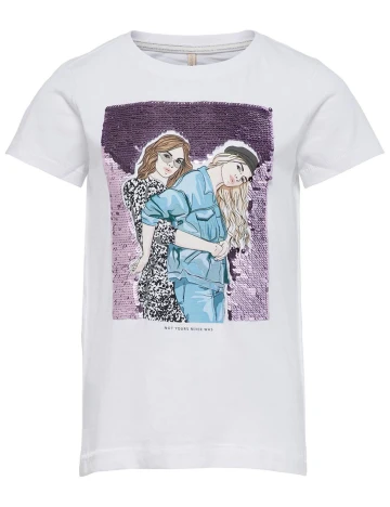 Tricou Kids Only, alb, 9-10 ANI Alb